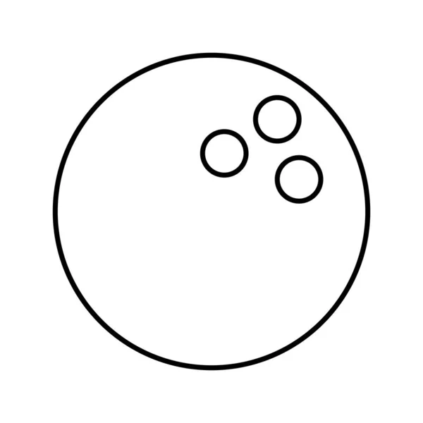 Векторный дизайн линии шара для боулинга — стоковый вектор