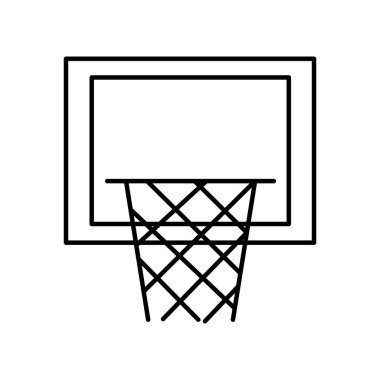 Basketbol çizgisi biçim vektör tasarımı sepeti