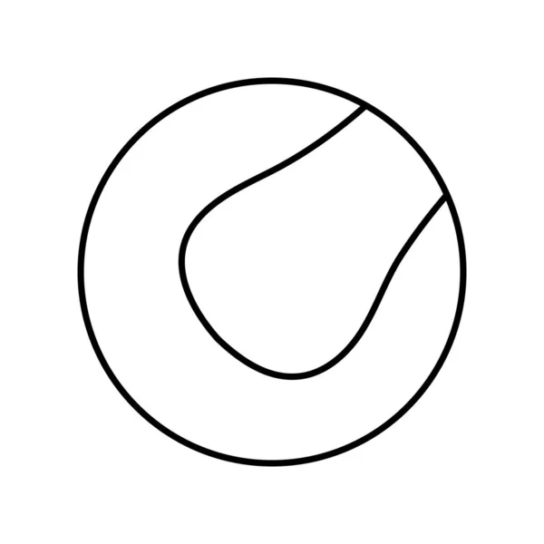 Tennis boll linje stil ikon vektor design — Stock vektor