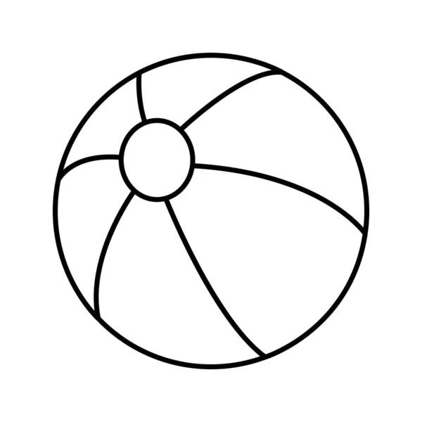 Полосатый стиль линии шара иконка вектор дизайн — стоковый вектор