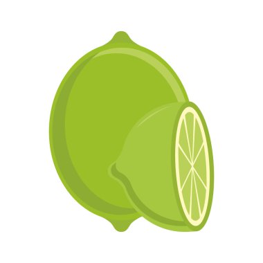 limon meyvesi düz biçim ikon vektör tasarımı