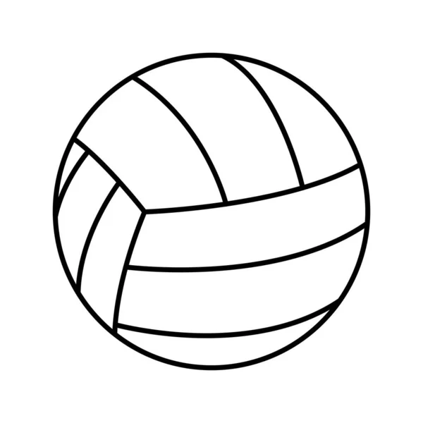 Bola de voleibol línea estilo icono de diseño de vectores — Vector de stock