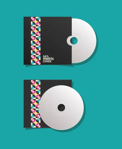 Geometrisches Cover-CD-Vektordesign — Stockvektor