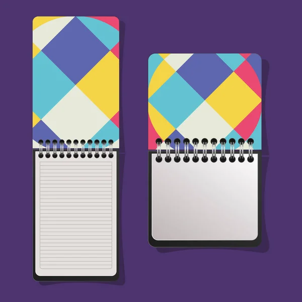 Geometrisches Cover-Notebooks Vektor-Design — Stockvektor