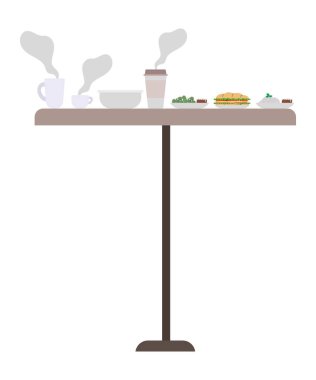 Gıda vektör tasarımlı restoran masası