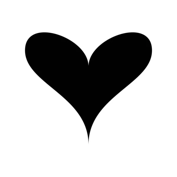 Coração silhueta estilo ícone vetor design —  Vetores de Stock