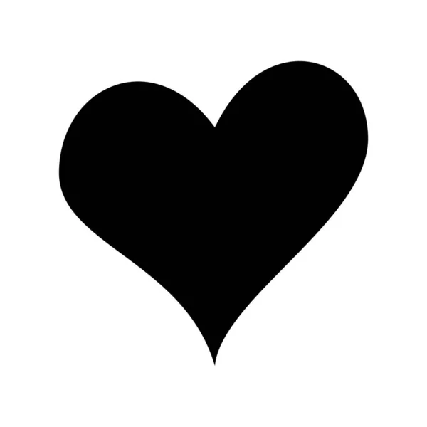 Coração silhueta estilo ícone vetor design —  Vetores de Stock