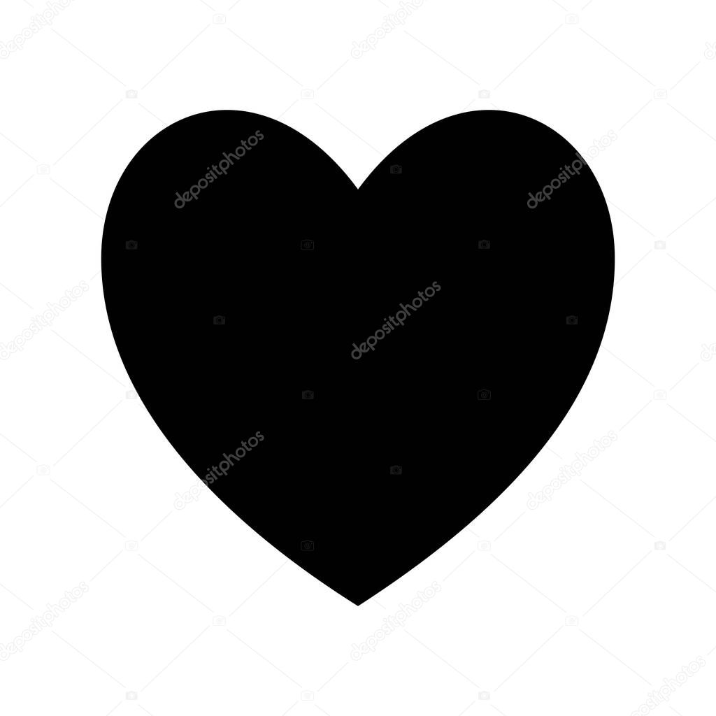 heart silhouette style icon vector design