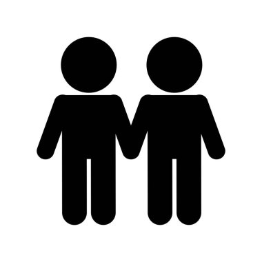 Erkekler avatarlar siluet biçim ikon vektör tasarımı