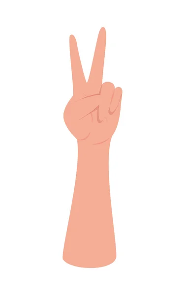Peace and love hand vector design — Stock Vector