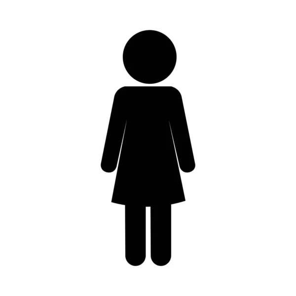 Vrouw avatar silhouet stijl pictogram vector ontwerp — Stockvector