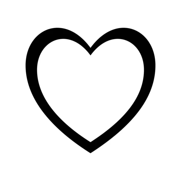 Corazón silueta estilo icono vector de diseño — Vector de stock