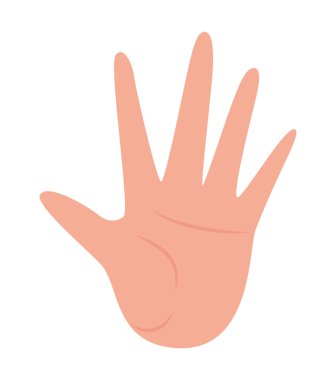 İzole edilmiş açık el vektör tasarımı