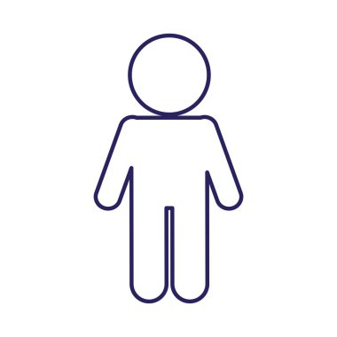 Man avatar çizgisi biçim vektör tasarımı