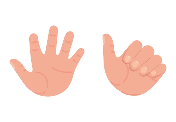 分离的像和开放的手矢量设计 — 图库矢量图片