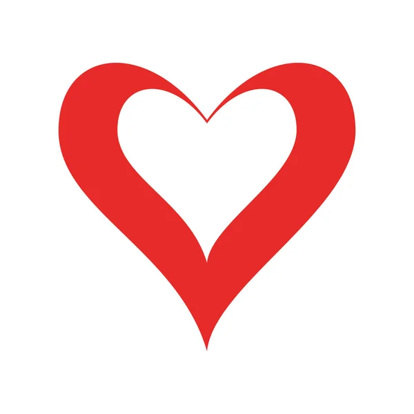 Heart inside heart flat style icon vektordesign — Stockvektor