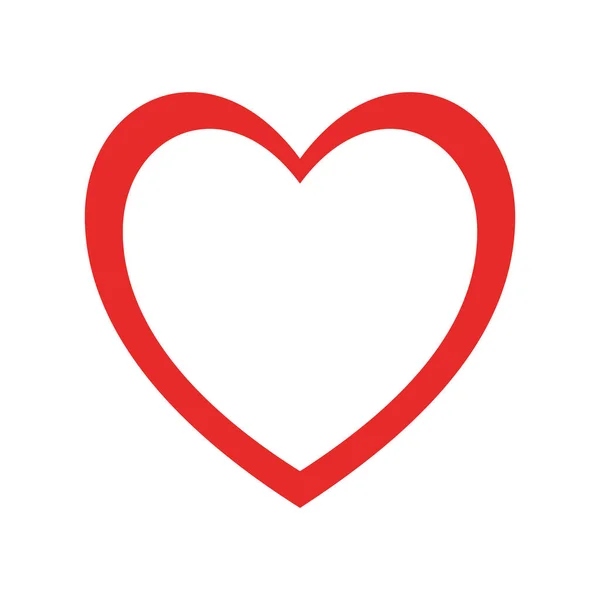 Heart platte stijl icoon vector ontwerp — Stockvector