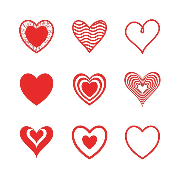 Hearts flat style icon vector design — Stock Vector