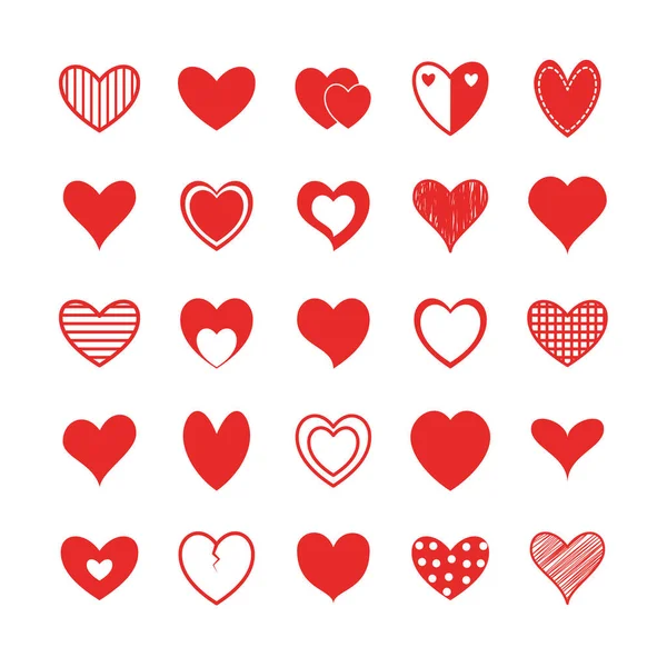Hearts flat style icon vector design — Stock Vector