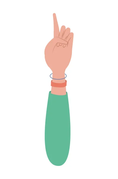 Geïsoleerd nummer één hand vector ontwerp — Stockvector