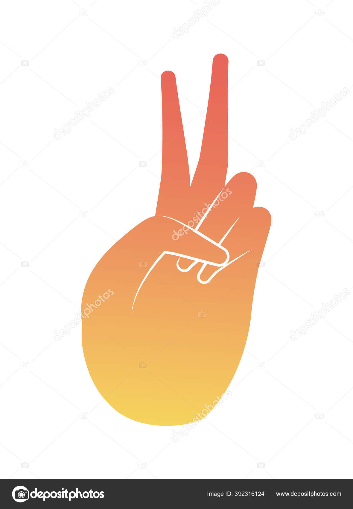 Perdamaian Dan Cinta Desain Vektor Tangan Stok Vektor C Grgroupstock 392316124