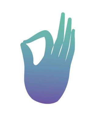 İzole edilmiş el vektörü tasarımı