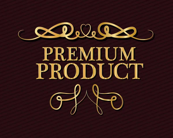 Producto premium con diseño de vectores de adornos — Vector de stock