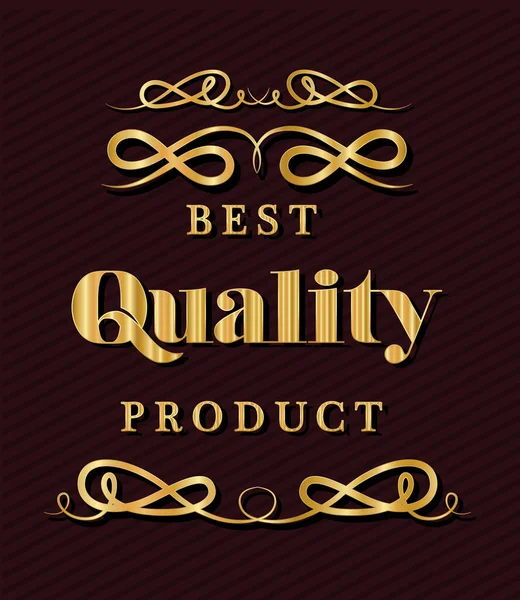 Producto de la mejor calidad con diseño de vectores ornamento — Archivo Imágenes Vectoriales