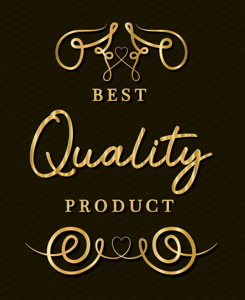 Melhor produto de qualidade com design de vetor de ornamento —  Vetores de Stock