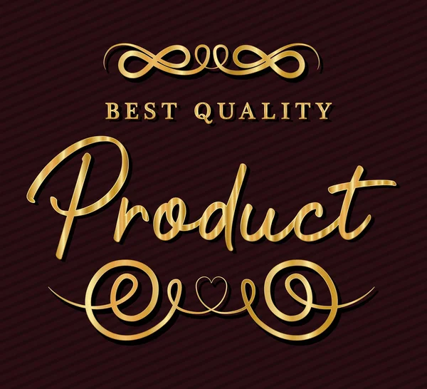Miglior prodotto di qualità con ornamento progettazione vettoriale — Vettoriale Stock