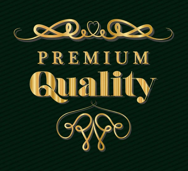 Calidad premium con diseño de vectores de adornos — Vector de stock
