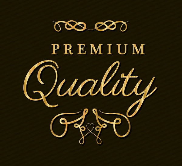 Qualité premium avec design vectoriel ornement — Image vectorielle