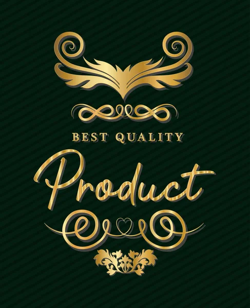 Best quality product with ornament vector design — Stock Vector