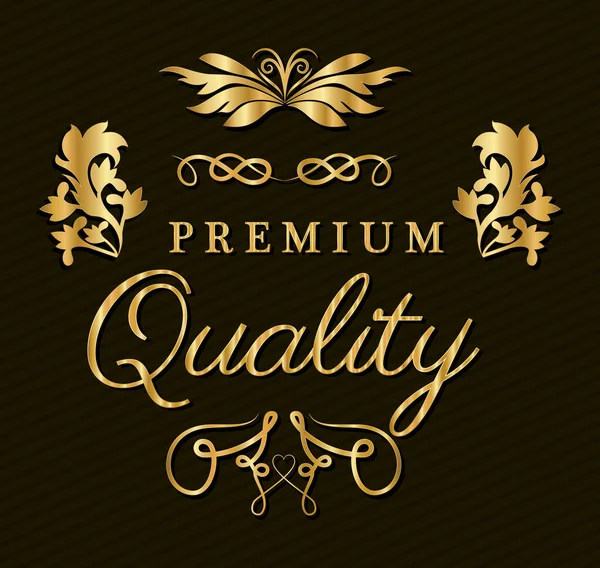 Qualité premium avec design vectoriel ornement — Image vectorielle