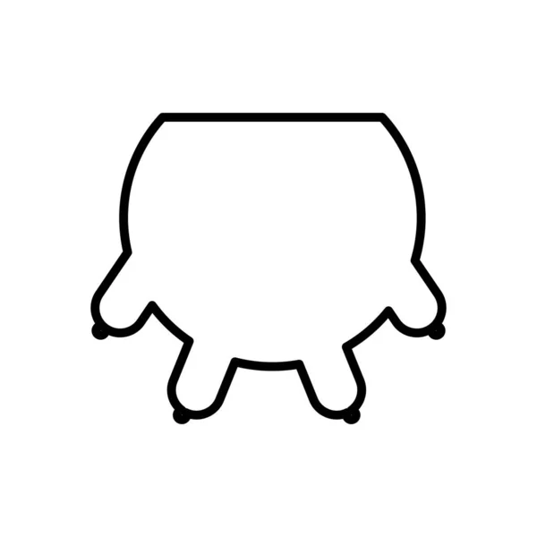 Vaca ubre línea estilo icono vector diseño — Archivo Imágenes Vectoriales