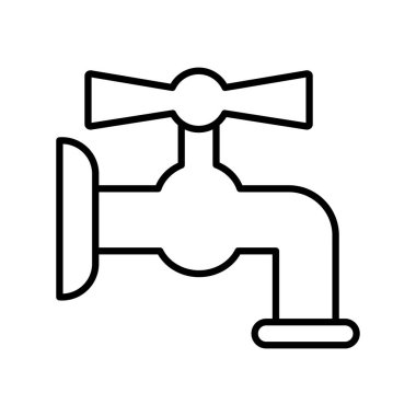 su musluğu çizgisi biçim vektör tasarımı