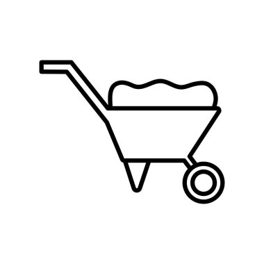 Whebarrow satır biçimi ikon vektör tasarımı