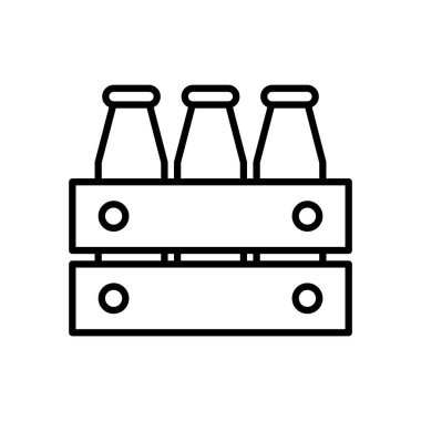 süt kutusu çizgisi biçim vektör tasarımı