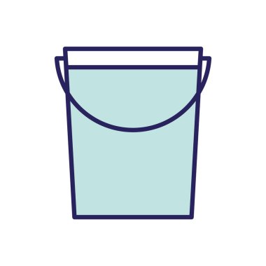 su kovası çizgisi ve biçim ikonu vektör tasarımını doldur