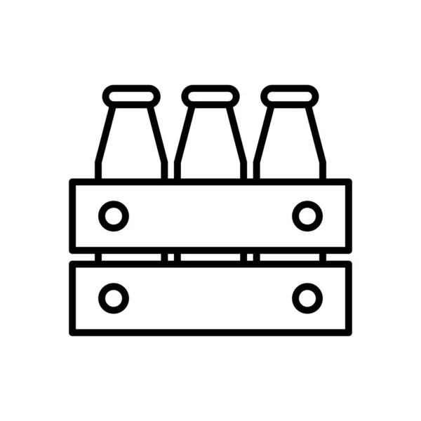 Melk doos lijn stijl pictogram vector ontwerp — Stockvector