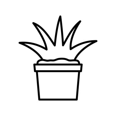 Esrar çizgisi biçim vektör tasarımı içindeki bitki