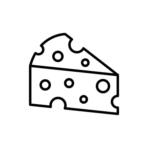 Línea de queso icono de estilo diseño vectorial — Vector de stock