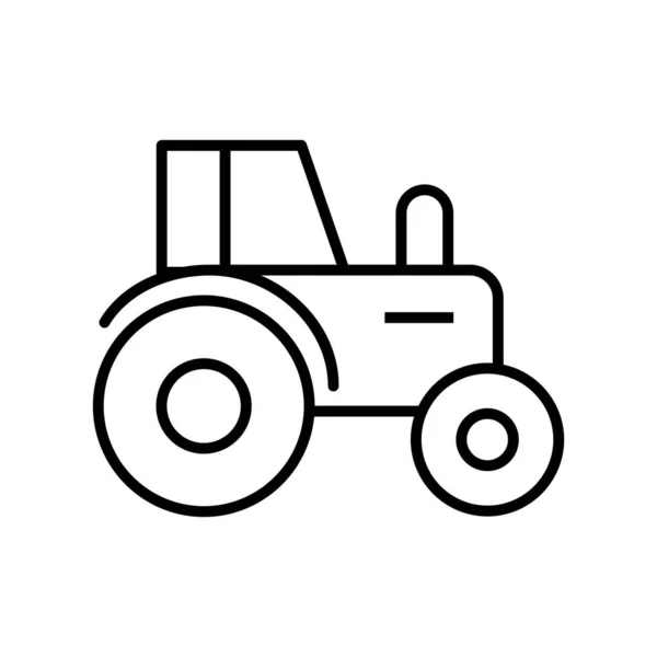 Granja tractor línea estilo icono vector diseño — Vector de stock