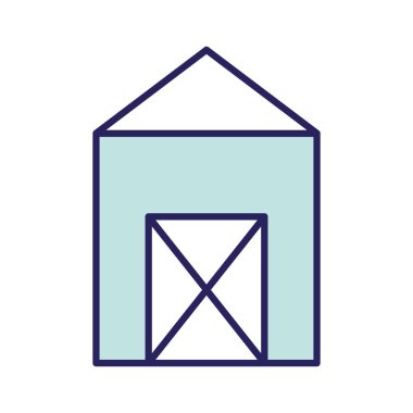 çiftlik satırı ve biçim ikonu vektör tasarımı