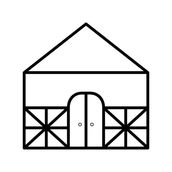 Фермерська лінія стиль значок векторний дизайн — стоковий вектор