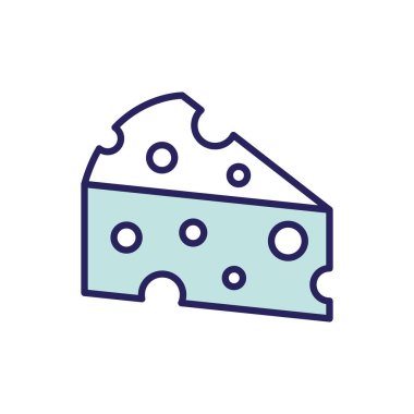 Peynir çizgisi ve biçim ikonu vektör tasarımı