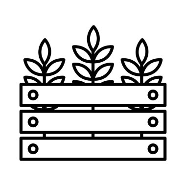 Sepet çizgisi biçim vektör tasarımında buğday kulakları