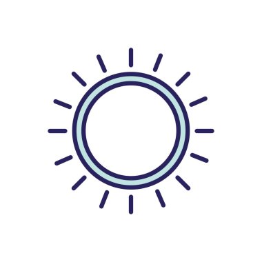 güneş hattı ve doldurma biçim vektör tasarımı