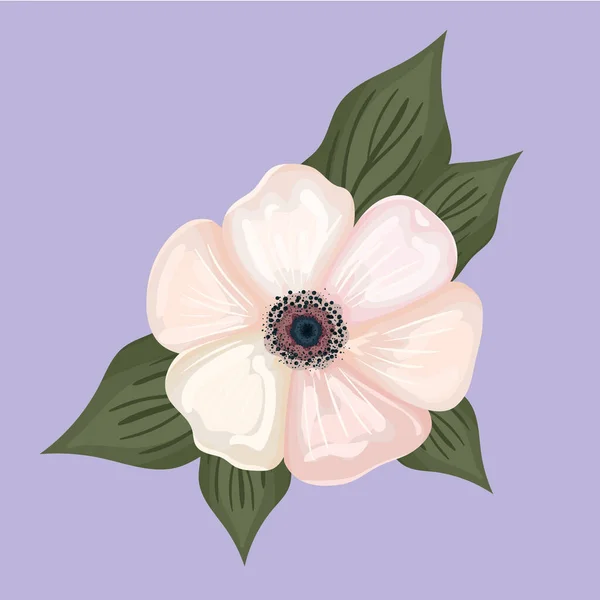 Witte bloem schilderij vector ontwerp — Stockvector