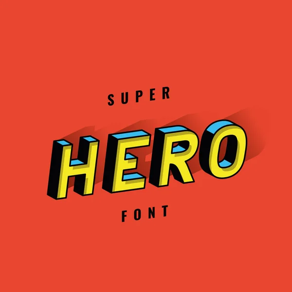 Super hero font vector design — Stock Vector